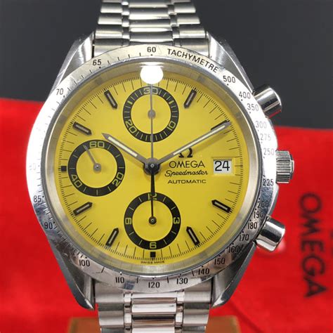 omega yellow speedmaster|omega speedmaster automatic tachymeter price.